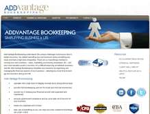 Tablet Screenshot of addvantagebookkeeping.com